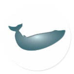 Whale whale round sticker