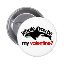 Whale you be my Valentine Pins