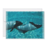 Whales Swimming Underwater Invitation