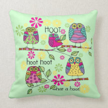 What a Hoot Owls Pillow