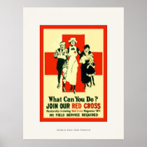 What Can You Do? ~ Vintage Nurse ~ WW1 Print