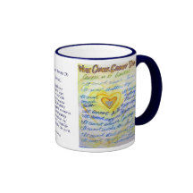 What Cancer Cannot Do Blue & Gold Text Mug or Cup