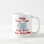 What Cats Know. . .What Dogs Know. . . Coffee Mug