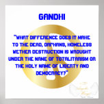 " What  Difference Does It Make...?"Gandhi -Cust. posters