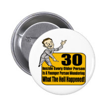What Happened 30th Birthday Gifts Pinback Buttons