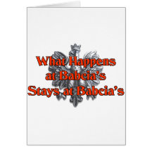 What happens at Babcia's Stays at Babcia's Card