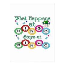 What Happens at Bingo Post Card