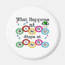 What Happens at Bingo Refrigerator Magnets