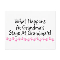 What Happens At Grandmas Stays At Grandmas Postcards