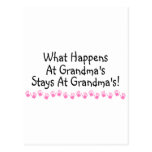 What Happens At Grandmas Stays At Grandmas Postcards