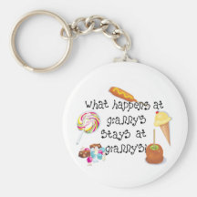 What Happens at Granny's STAYS at Granny&apos Keychain
