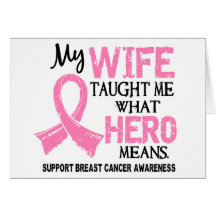 What Hero Means Breast Cancer Wife Card