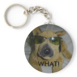 WHAT! - humourous dog keychain