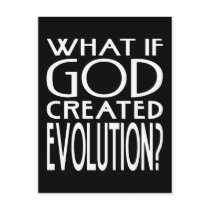 What If God Created Evolution Post Card