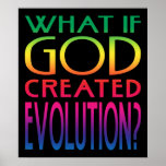 What If God Created Evolution Poster posters