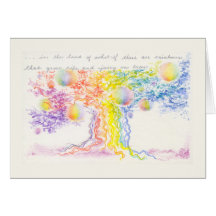 What If Rainbow Tree Greeting Cards