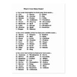 What is your blues nickname? postcard