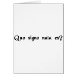 What is your sign? cards