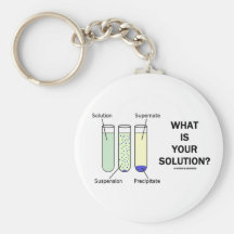 What Is Your Solution? (Chemistry Humour) Key Chain