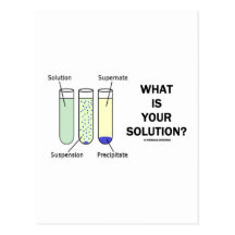 What Is Your Solution? (Chemistry Humour) Post Card