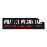 What Joe Wilson Said