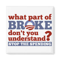 What Part of BROKE Don't You Understand? Fridge Magnets