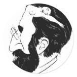 What`s on a man`s mind round stickers