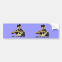 What Up Ma Brotha - Graffiti Art Hip Hop Bumper Stickers