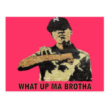 What Up Ma Brotha - Graffiti Art Hip Hop Post Cards