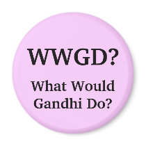 What Would Gandhi Do? Refrigerator Magnet