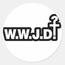 What Would Jesus Do? Round Stickers
