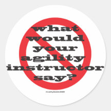 What would your agility instructor say? stickers