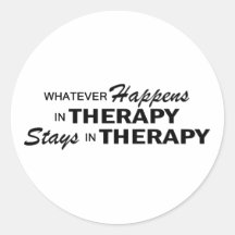 Whatever Happens - Therapy Round Sticker