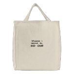 WHATEVER I CANNOT DO... GOD CAN!!! embroidered bags