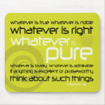 Whatever is Pure Christian sexual purity mousepad