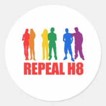 WHATEVER: REPEAL H8 ROUND STICKERS