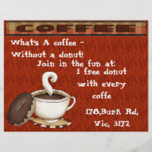 What's a coffee - Without a doughnut! Flyers