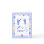 What's Kickin' baby shower invitation cards