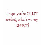 what's on my shirt!