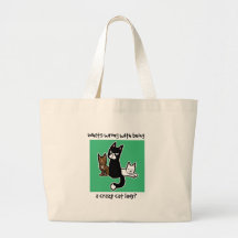 Whats wrong with being a crazy cat lady canvas bag