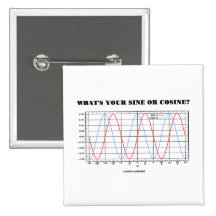 What's Your Sine Or Cosine? (Math Geometry Humour) Button