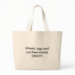 Wheat, egg and nut free snack bag