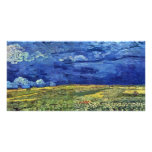 Wheat Field Under Clouded Sky By Vincent Van Gogh photo cards