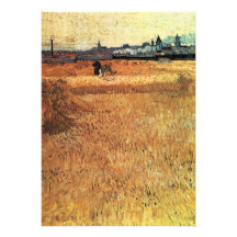 Wheat field with a view of Arles by van Gogh Invites