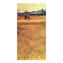 Wheat field with a view of Arles by van Gogh Photo Card Template
