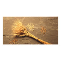 Wheat Personalized Photo Card