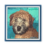 WHEATEN TERRIER: WET PUPPY magnets