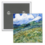 Wheatfield and Mountains, Vincent Van Gogh Pin
