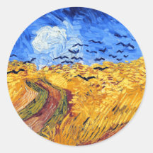 Wheatfield with Crows, Van Gogh Sticker
