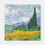 Wheatfield with Cypresses, Vincent Van Gogh Refrigerator Magnet